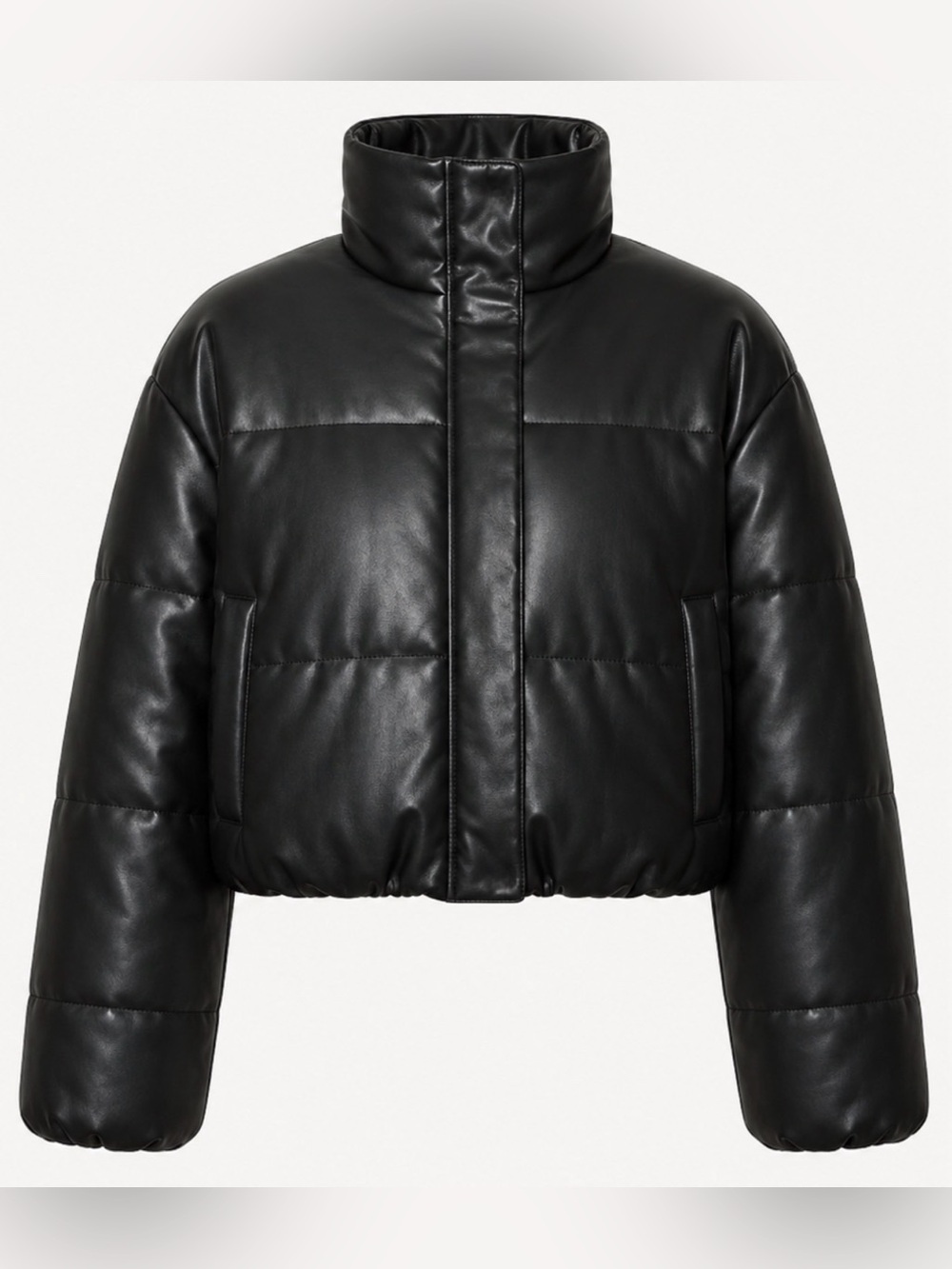 LULUS SZ SMALL NWT Black Cropped Quilted Puffer Jacket